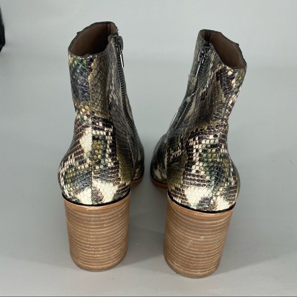 MADEWELL NEW THE GREER SNAKE BOOT BOOTIES SNAKE EMBOSSED LEATHER 10 - Picture 5 of 10
